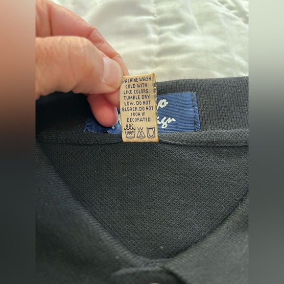 Volvo S40 V40 Polo Shirt Mens Large Black Cotton Embroidered Multi Color Logo - Picture 7 of 9